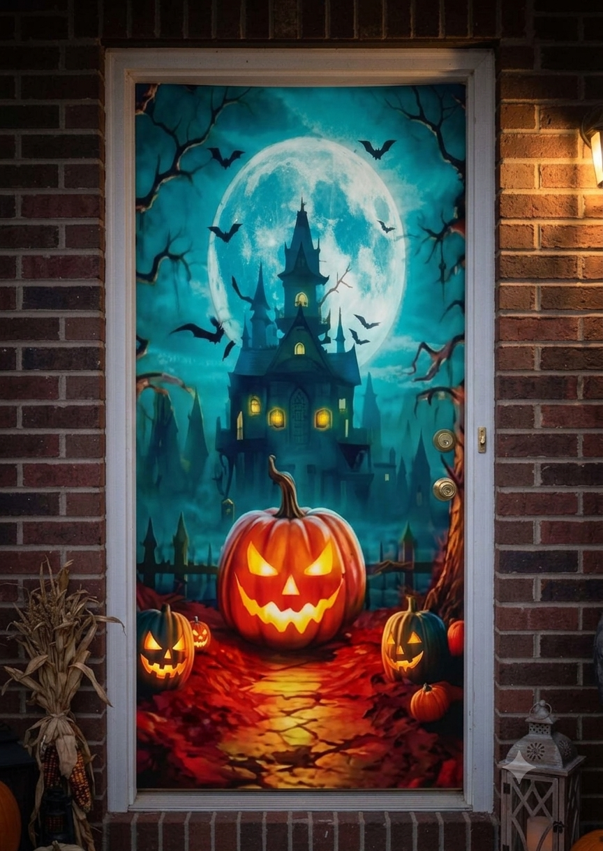 FUNDA CUBRE PUERTA HALLOWEEN-DIA DE MUERTOS MOD.6