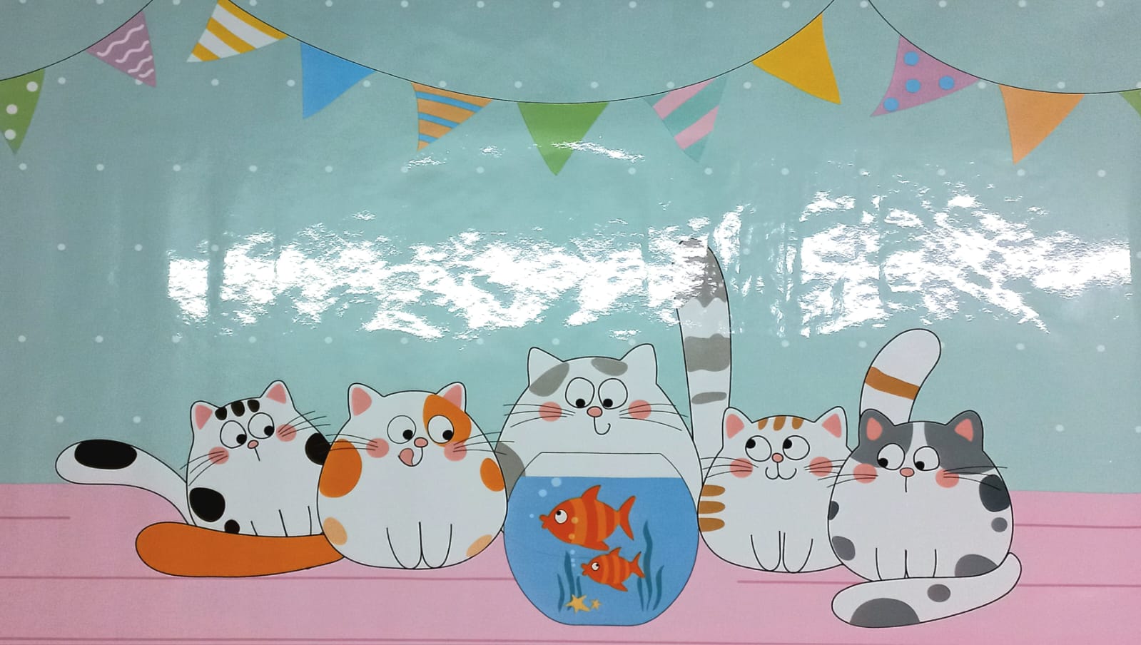 PAPEL TAPIZ INFANTIL AZUL