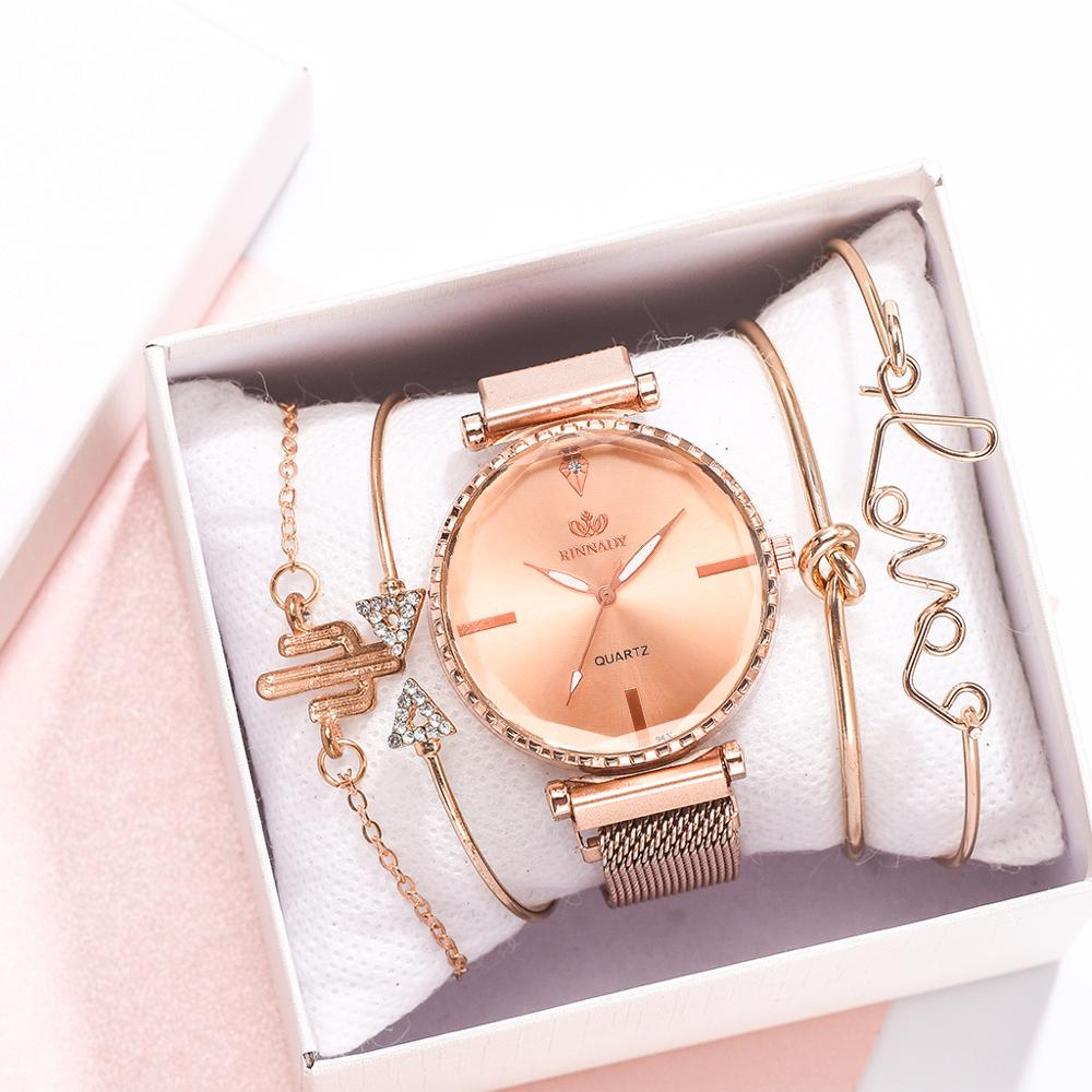 SET RELOJ IMAN CON PULSERAS Y CAJA DE REGALO MOD.LOVE