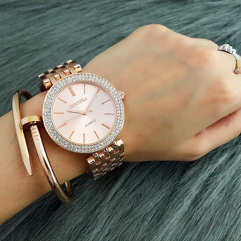 RELOJ CONTENA ACERO INOXIDABLE ROSA GOLD