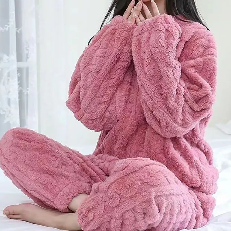 PIJAMA TRENZADA ROSA