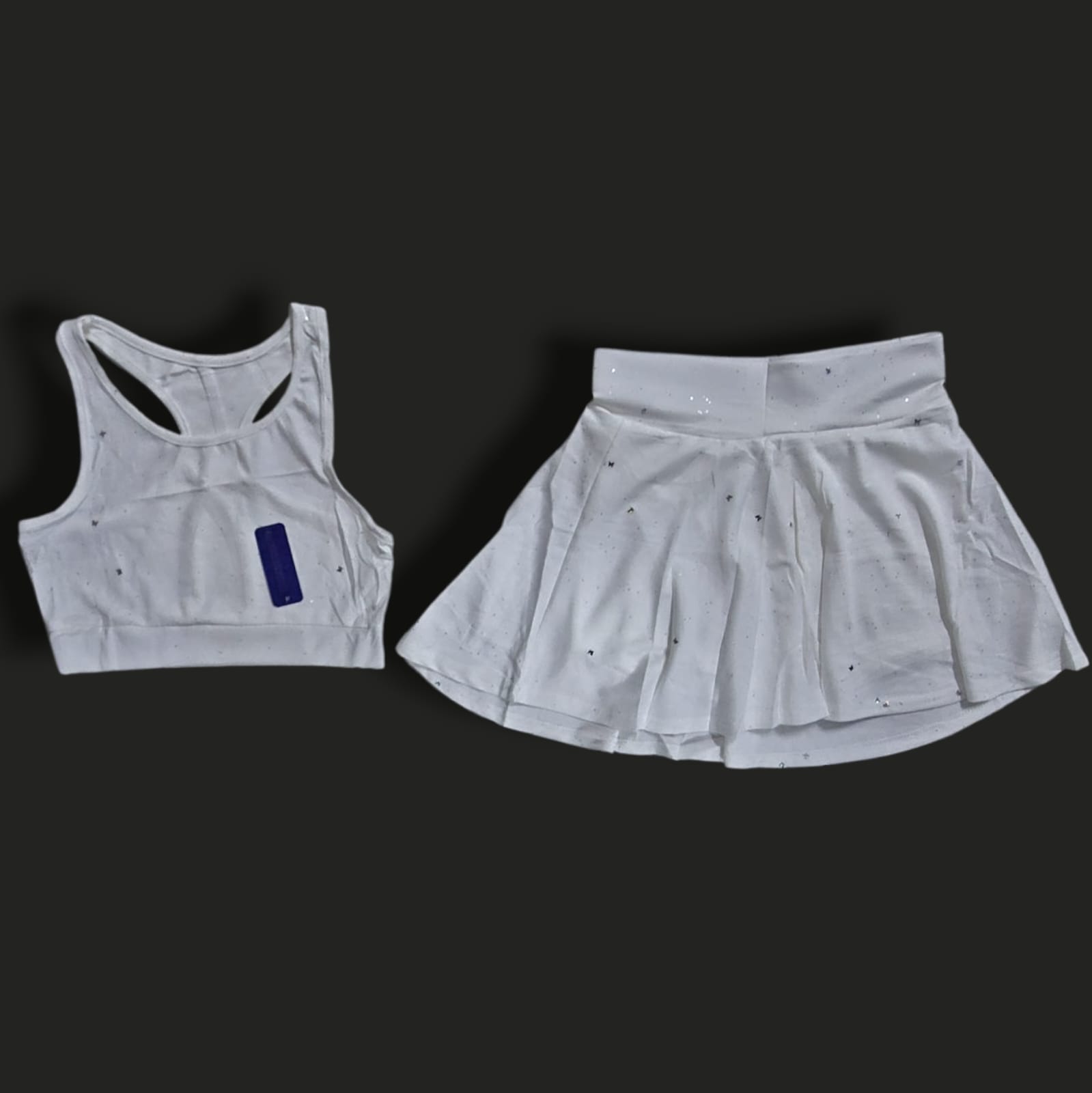 CONJUNTO DEPORTIVO FALDA Y TOP JERA BLANCO