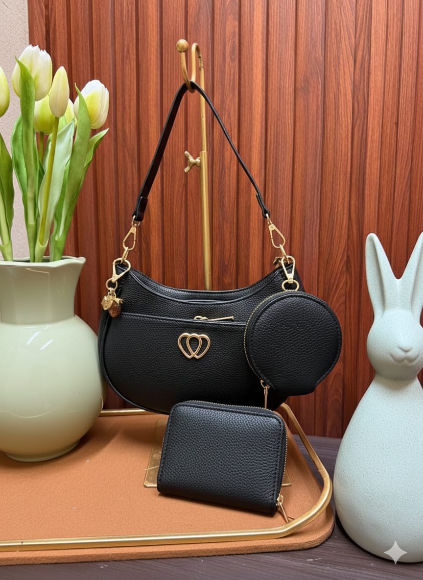 BOLSO DE HOMBRO 3PZ BLACK