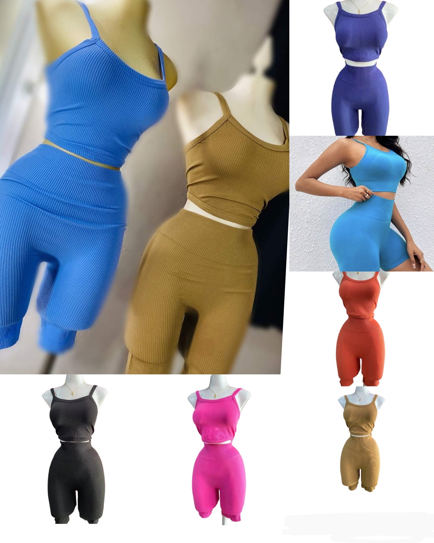 CONJUNTO LYCRA Y TOP TIRANTES