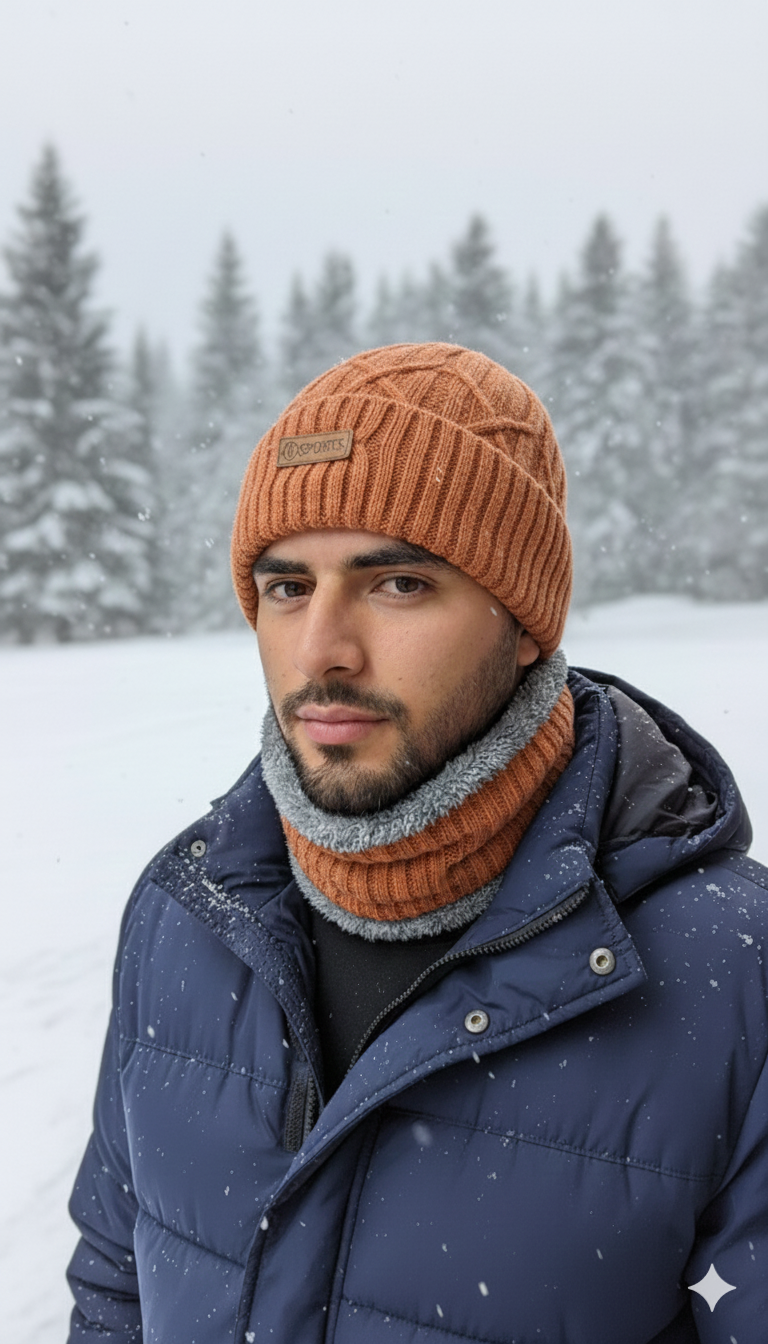 SET GORRO Y BUFANDA SPORT UNISEX LADRILLO