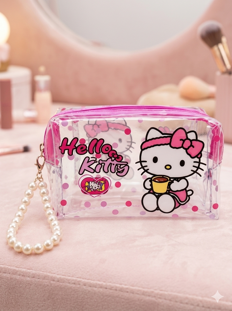 LAPICERA COSMETIQUERA HELLO KITTY FUCSIA