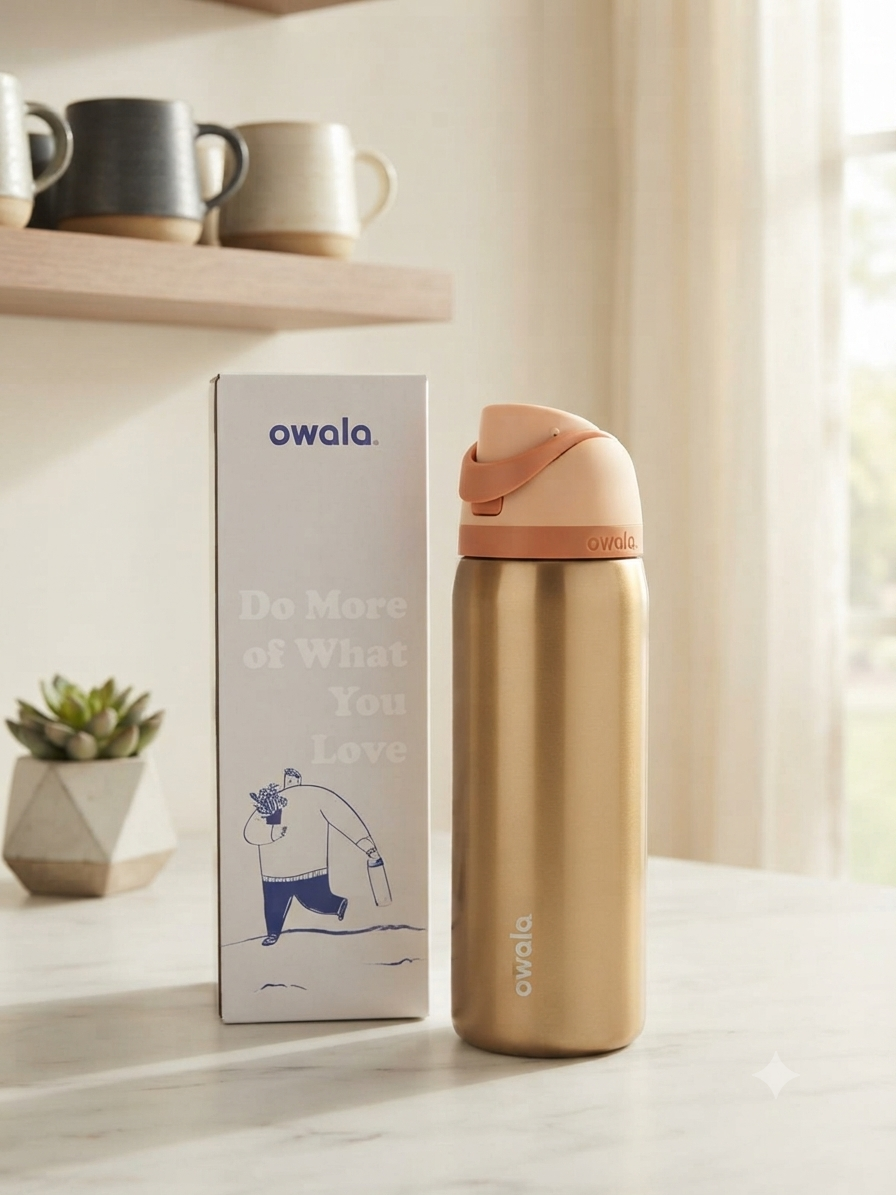 TERMO LISO OWALA 32OZ (945ML) DORADO/MELON