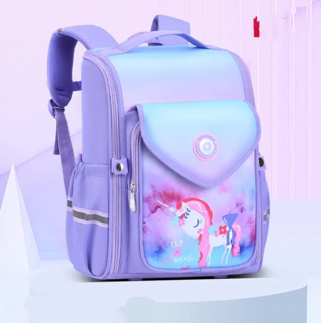 MOCHILA 1 BOLSA AL FRENTE LILA MOD.74