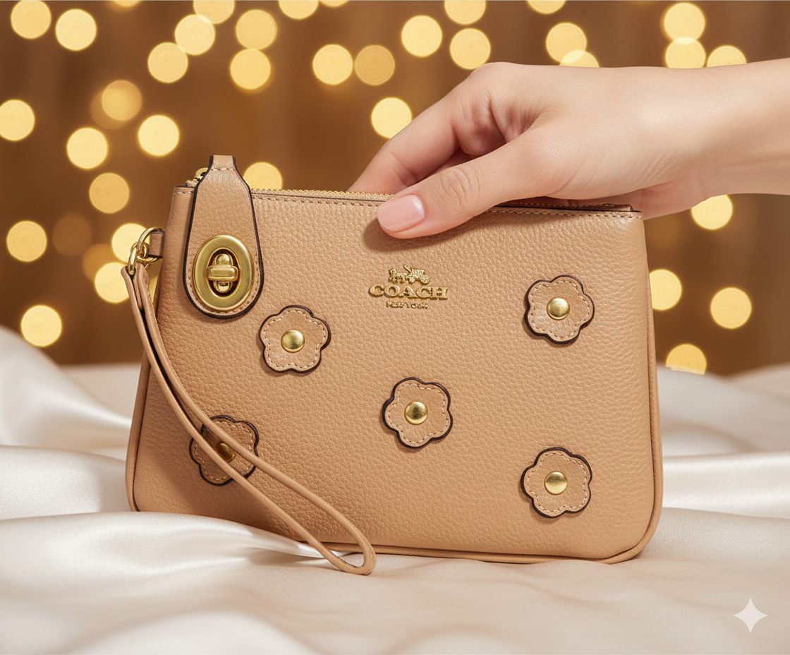 BOLSA MONEDERO COACH KHAKI-CX