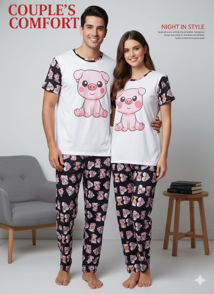 DUO PIJAMAS CERDITOS BRUSH