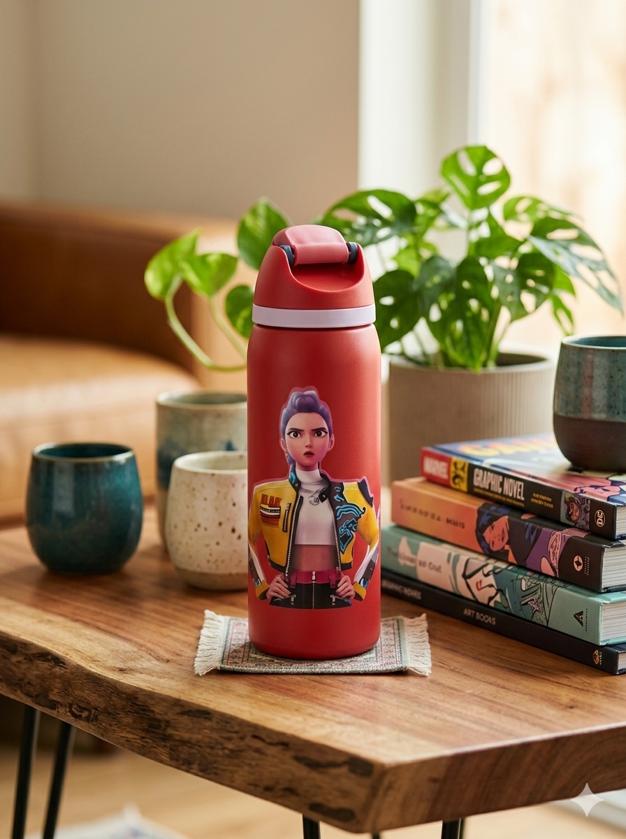 TERMO OWALA 32 OZ (950ML) GUERRERAS KPOP ROJO