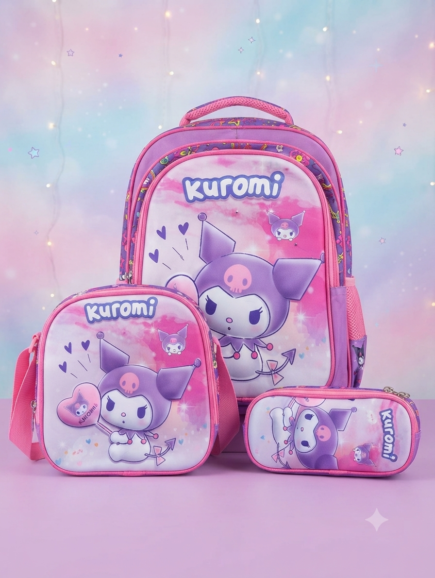 COMBO MOCHILA CON LUZ AL AZAR KUROMY