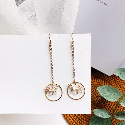 ARETES UNICORNIO ROSA