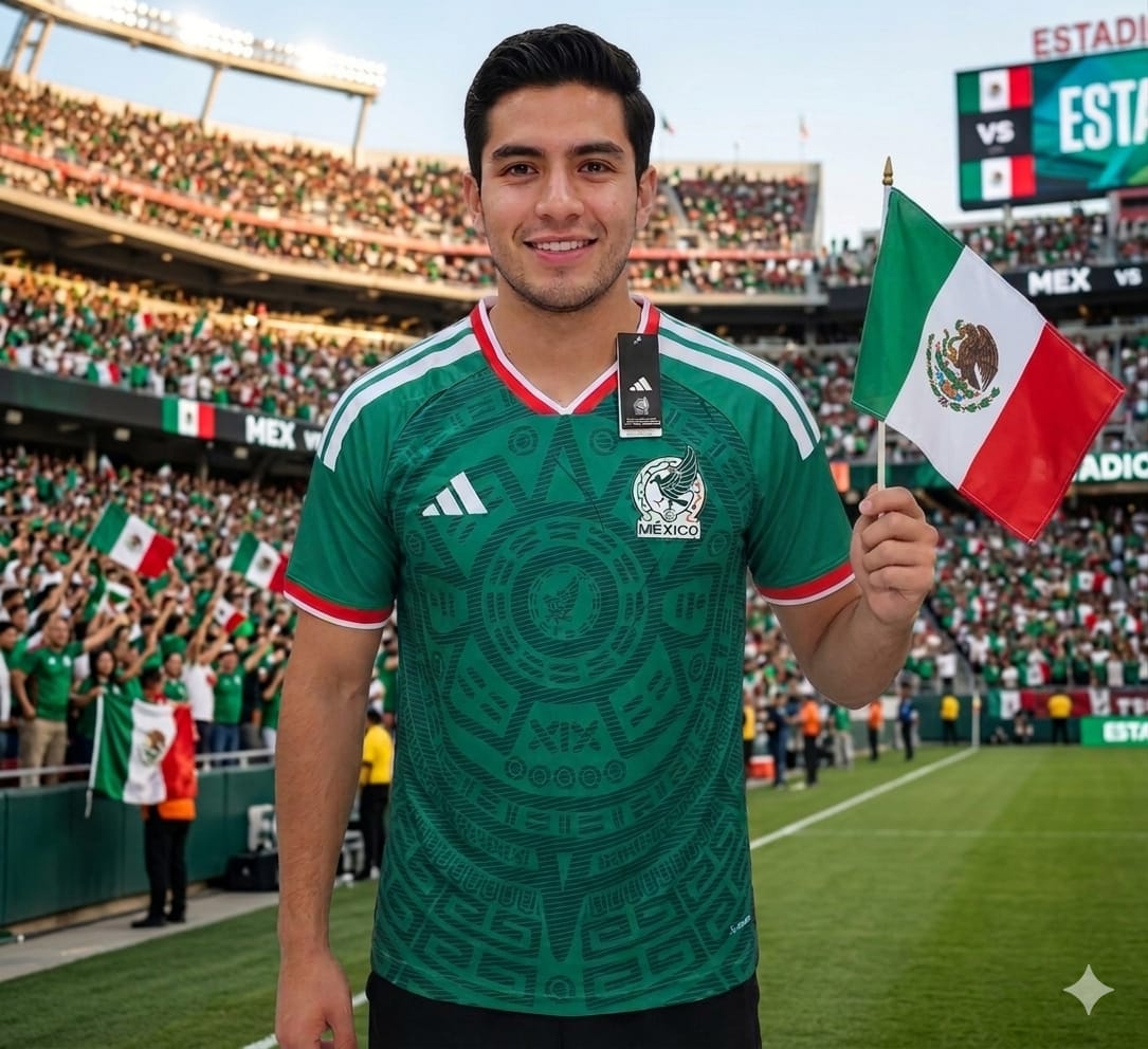 PLAYERA MEXICO CON ETIQUETA ADIDAS