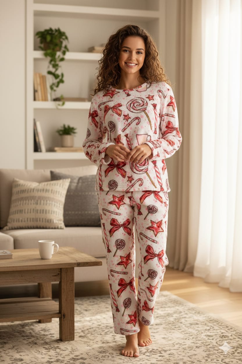 PIJAMA POLAR NAVIDEÑA AL AZAR