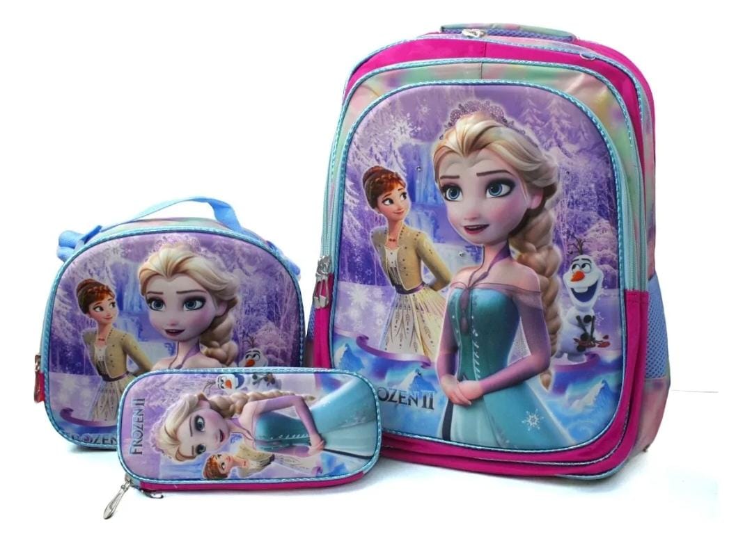 MOCHILA COMBO ESCOLAR CON LUZ FROZEN #244