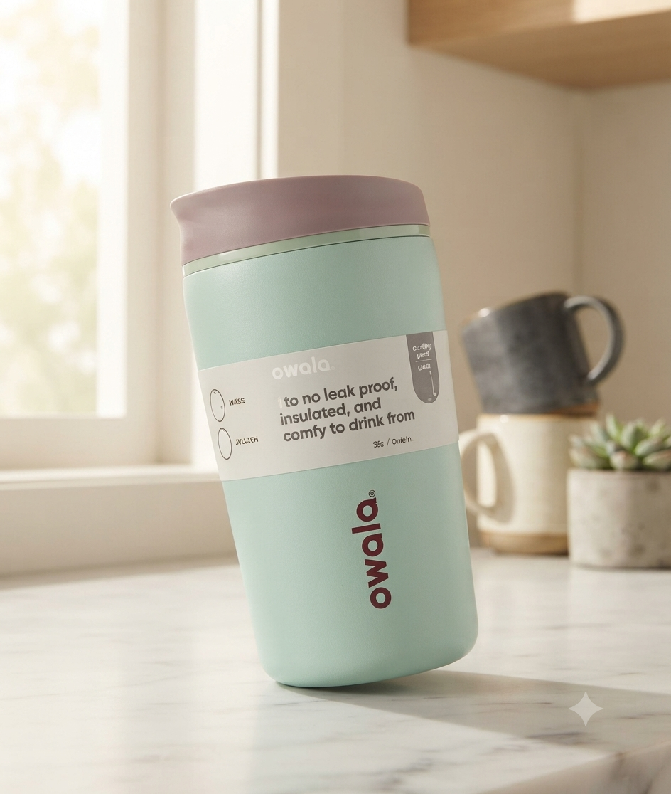 VASO CAFETERO 12OZ VERDE AZULADO