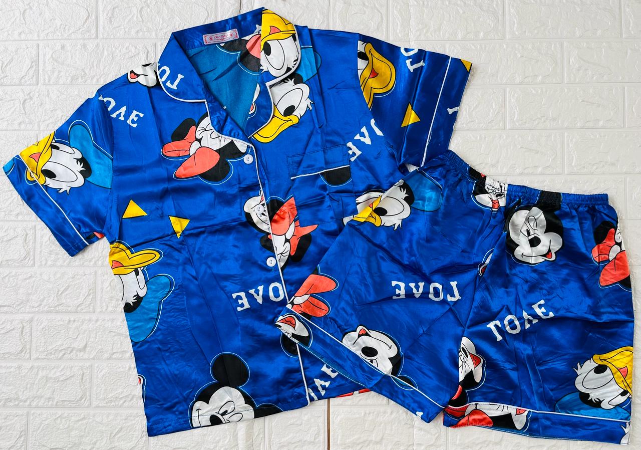 CONJUNTO PIJAMA SHORT UNITALLA DISNEY AZUL