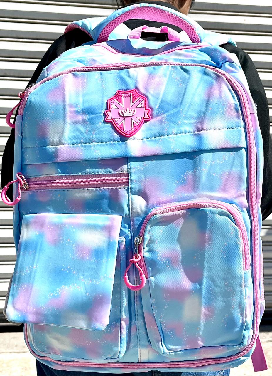 MOCHILA COMPARTIMENTADA GALAXIA CELESTE