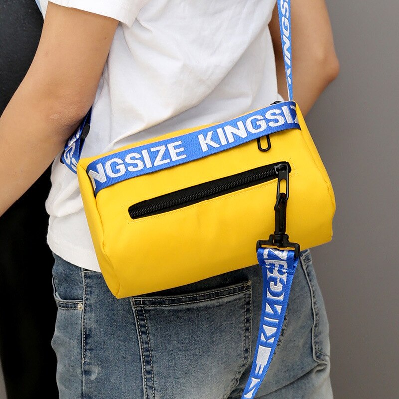 BOLSA CROSS BODY KINGSIZE KING AMARILLA CON AZUL