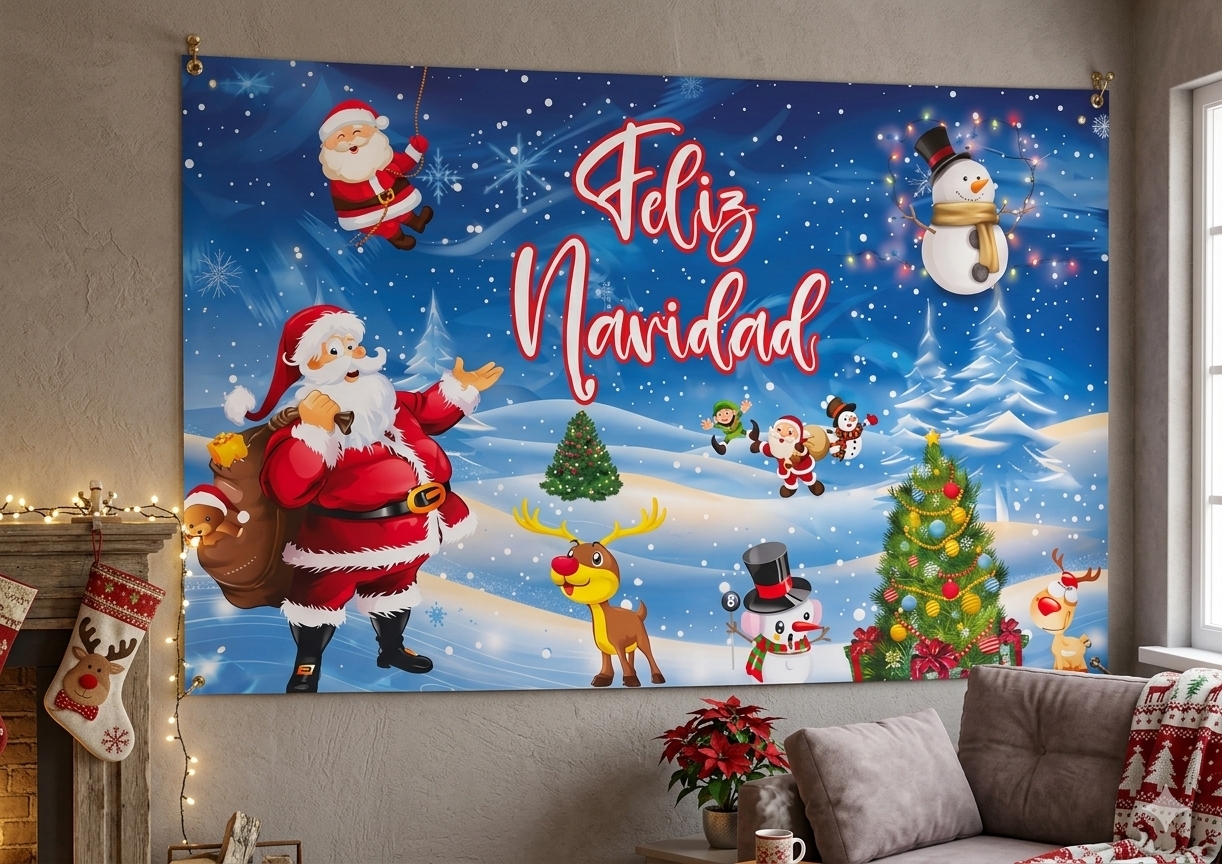 TELON NAVIDEÑO 180X110CM MOD.7