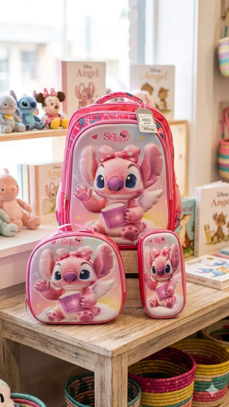 COMBO MOCHILA CON LUZ ANGEL #912/#895