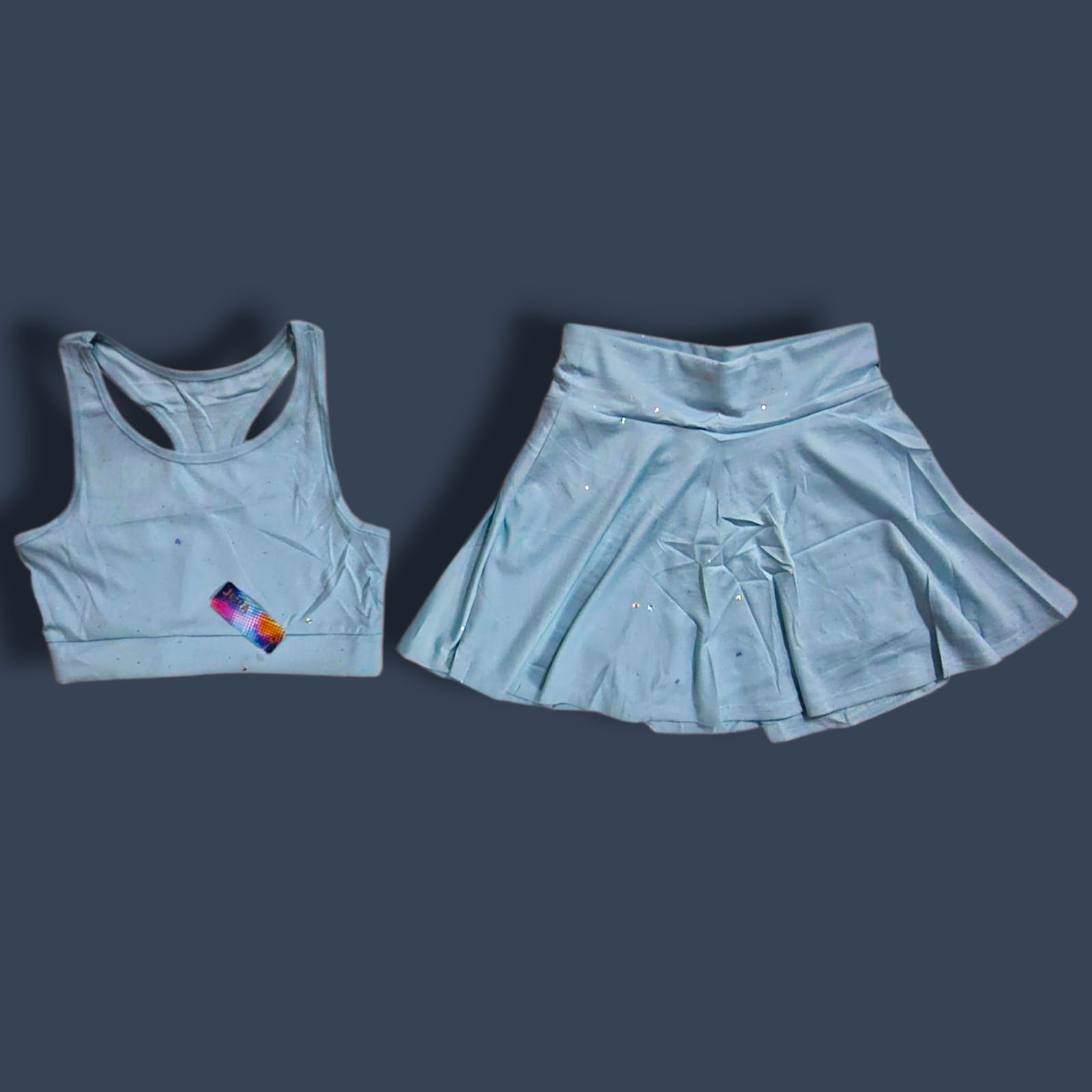 CONJUNTO DEPORTIVO FALDA Y TOP JERA AQUA