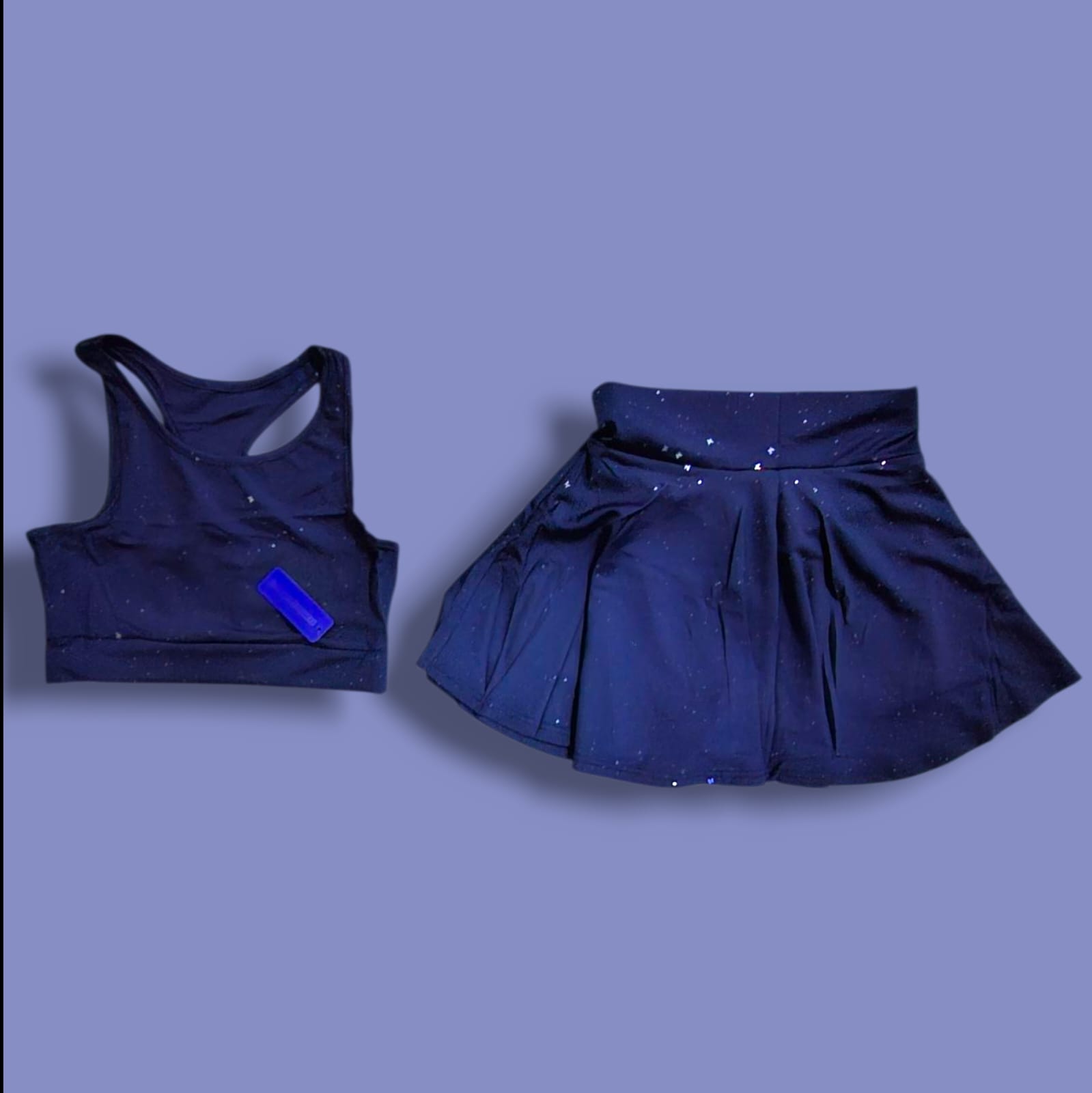 CONJUNTO DEPORTIVO FALDA Y TOP JERA AZUL MARINO