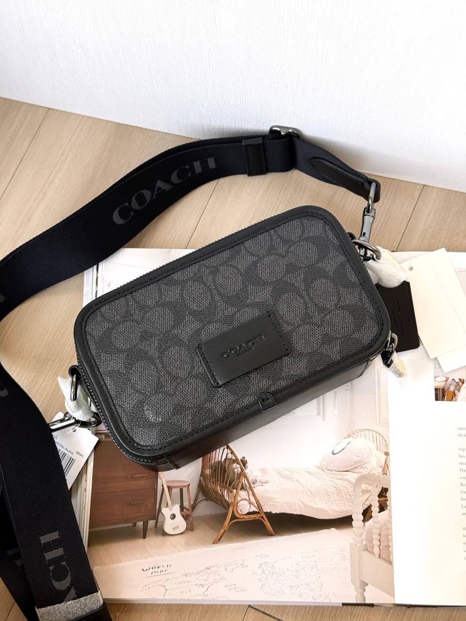 BOLSA COACH PARA UNISEX GRIS