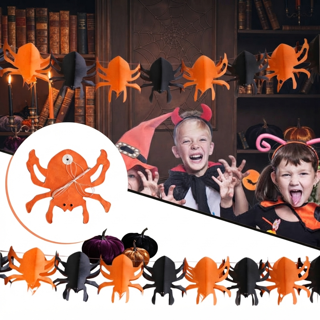 GUIRNALDAS HALLOWEEN ARAÑA