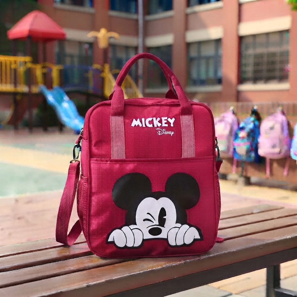 PAÑALERA MOCHILA MICKEY FUCSIA