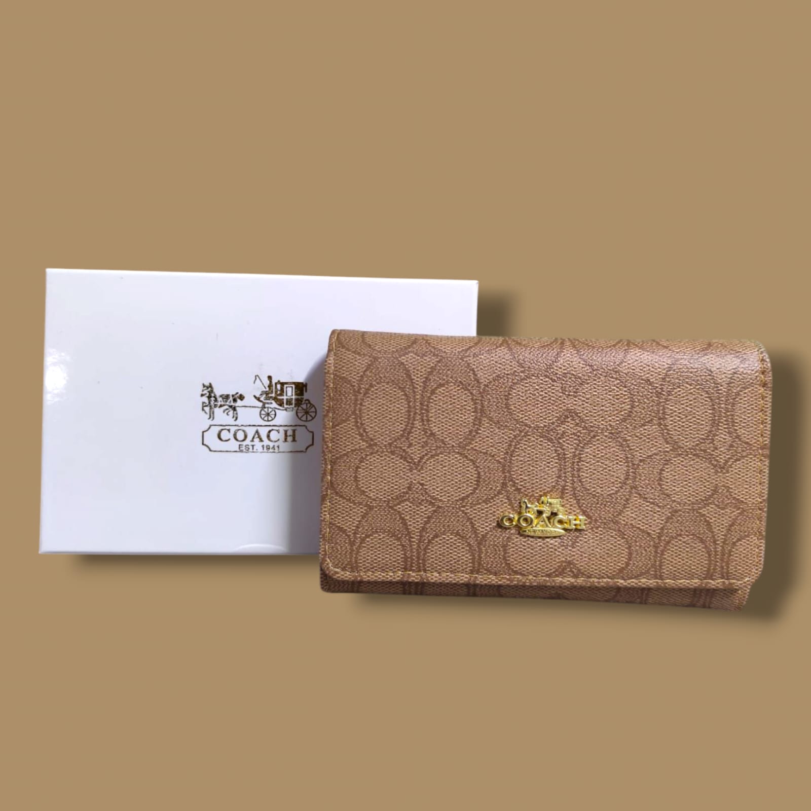CARTERA BOLSO COACH CAQUI