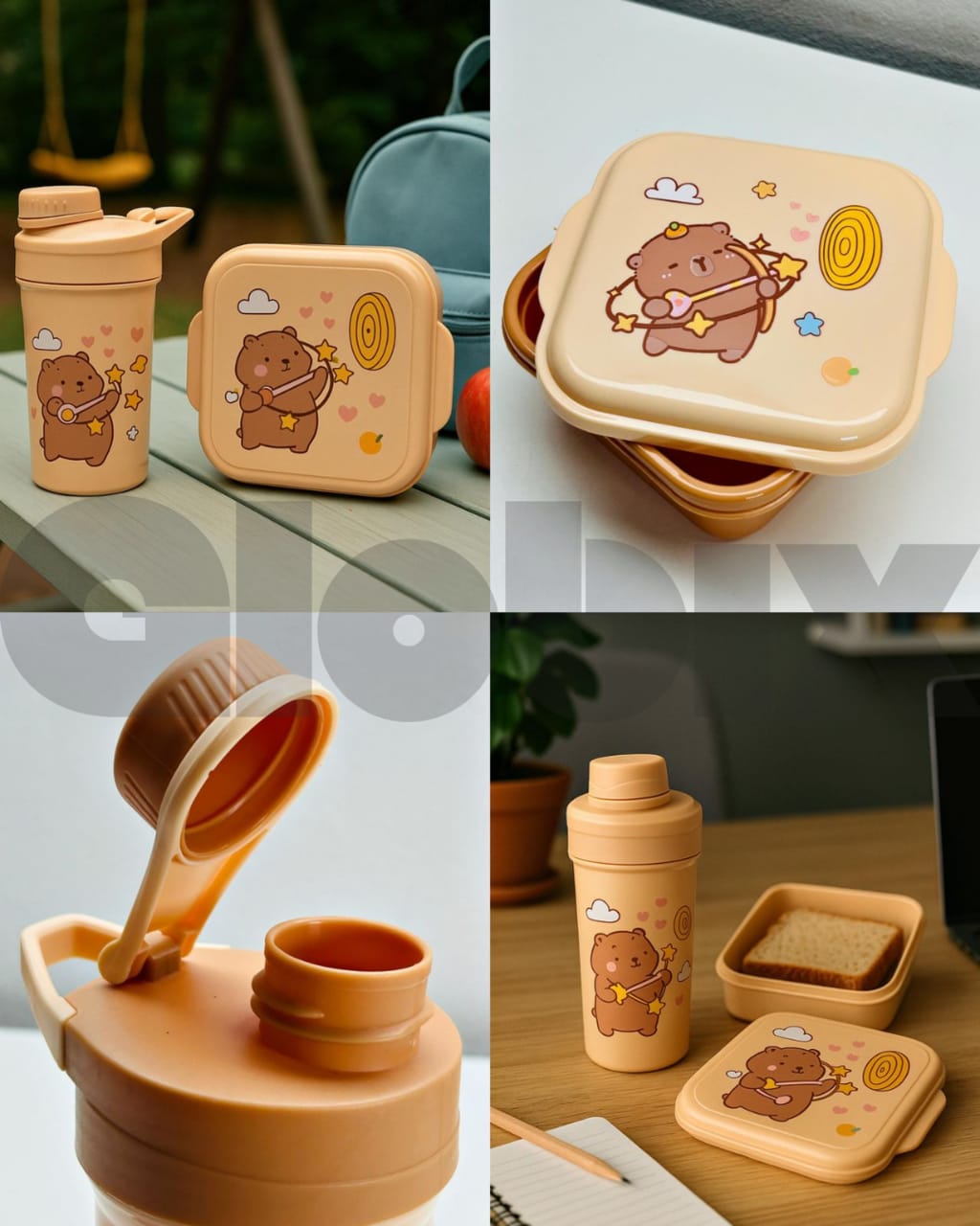 SET LONCHERA CON VASO CAPIBARA