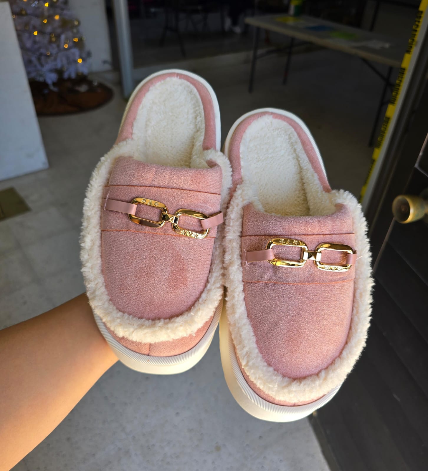 PANTUFLA SLIPPER HEBILLA ROSA 40-41