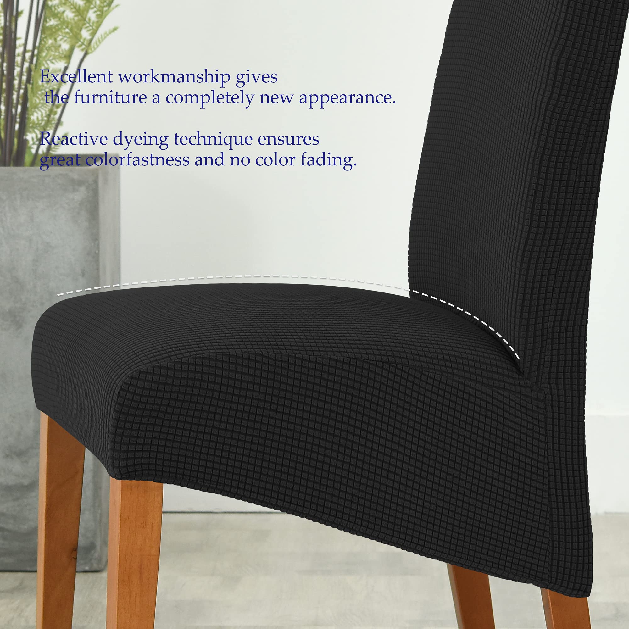 FUNDA CUBRE SILLA RELIEVE CUADROS NEGRO
