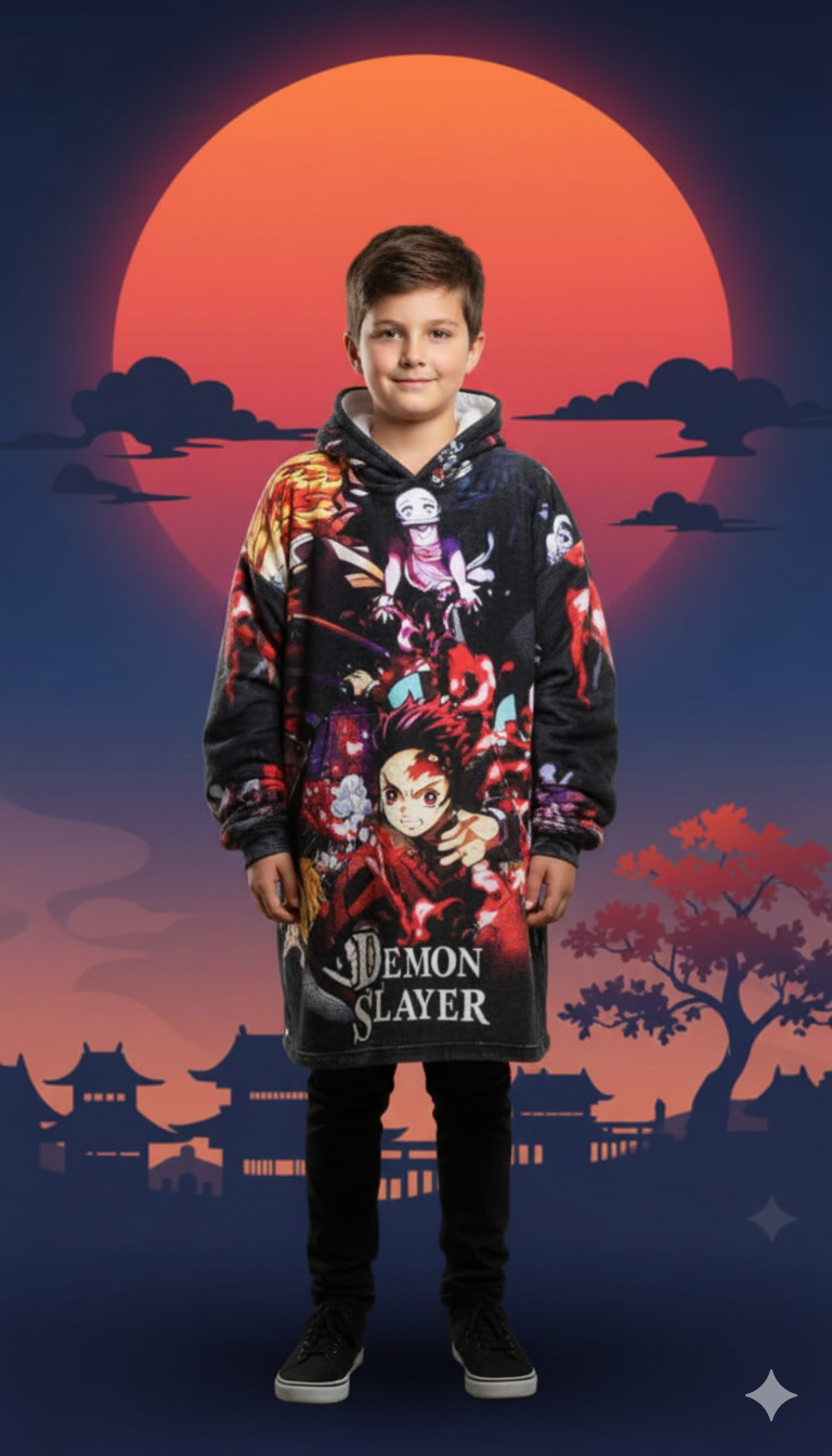 MAXI SUDADERA NIÑOS DEMON SLAYER