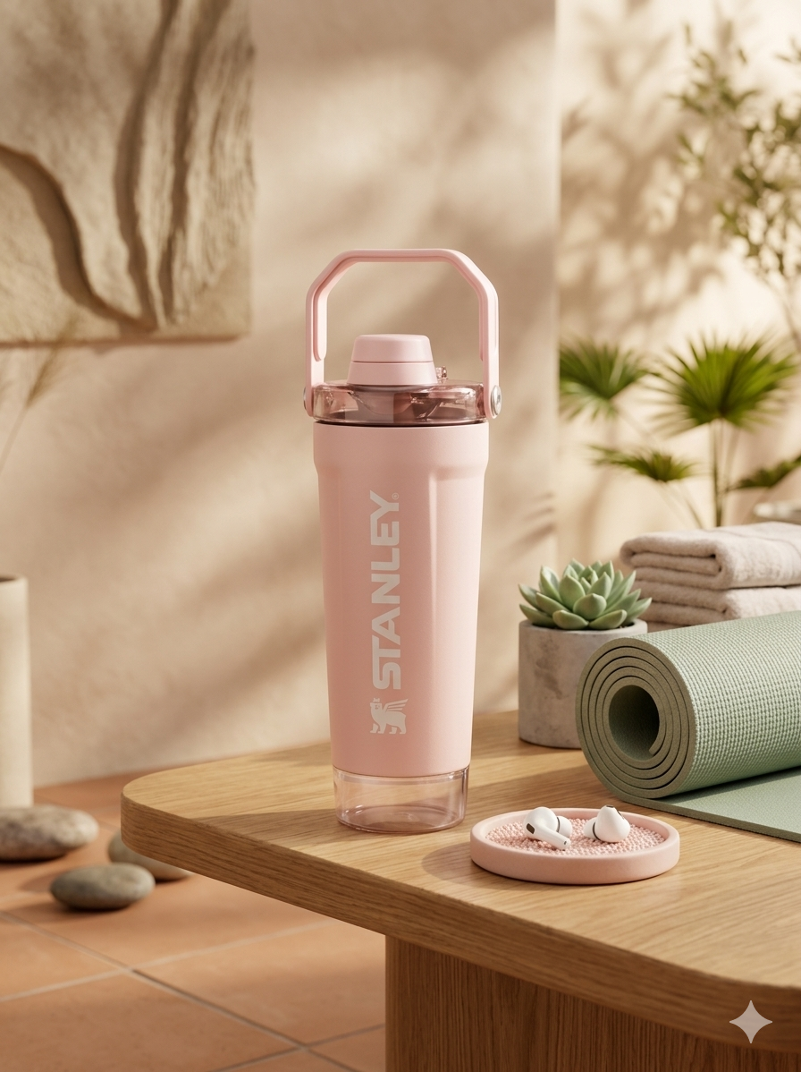 BOTELLA MEZCLADORA STANLEY 20OZ ROSA