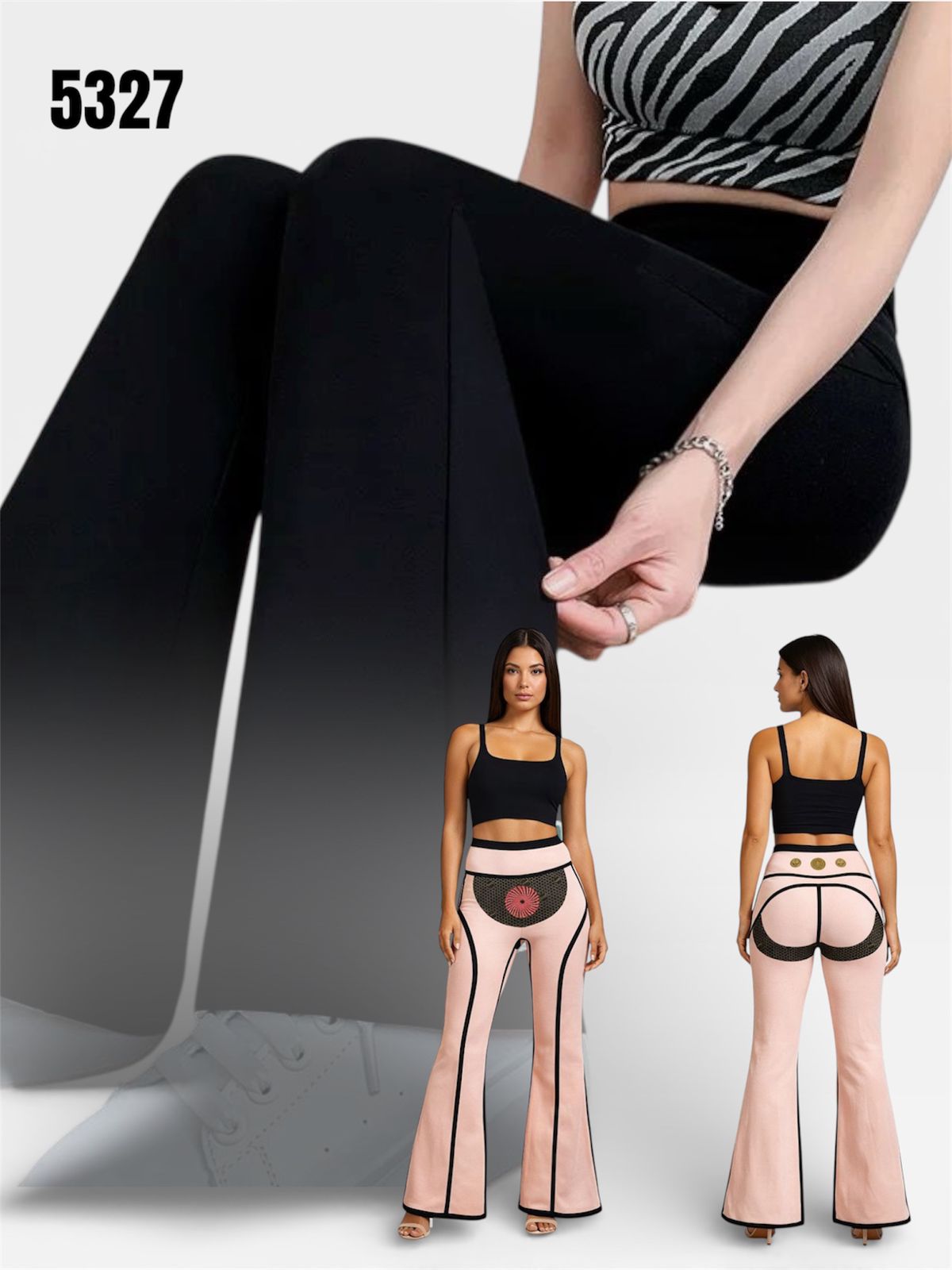 LEGGINS NEGRO ACAMPANADO TIPO SOL (XL) 27