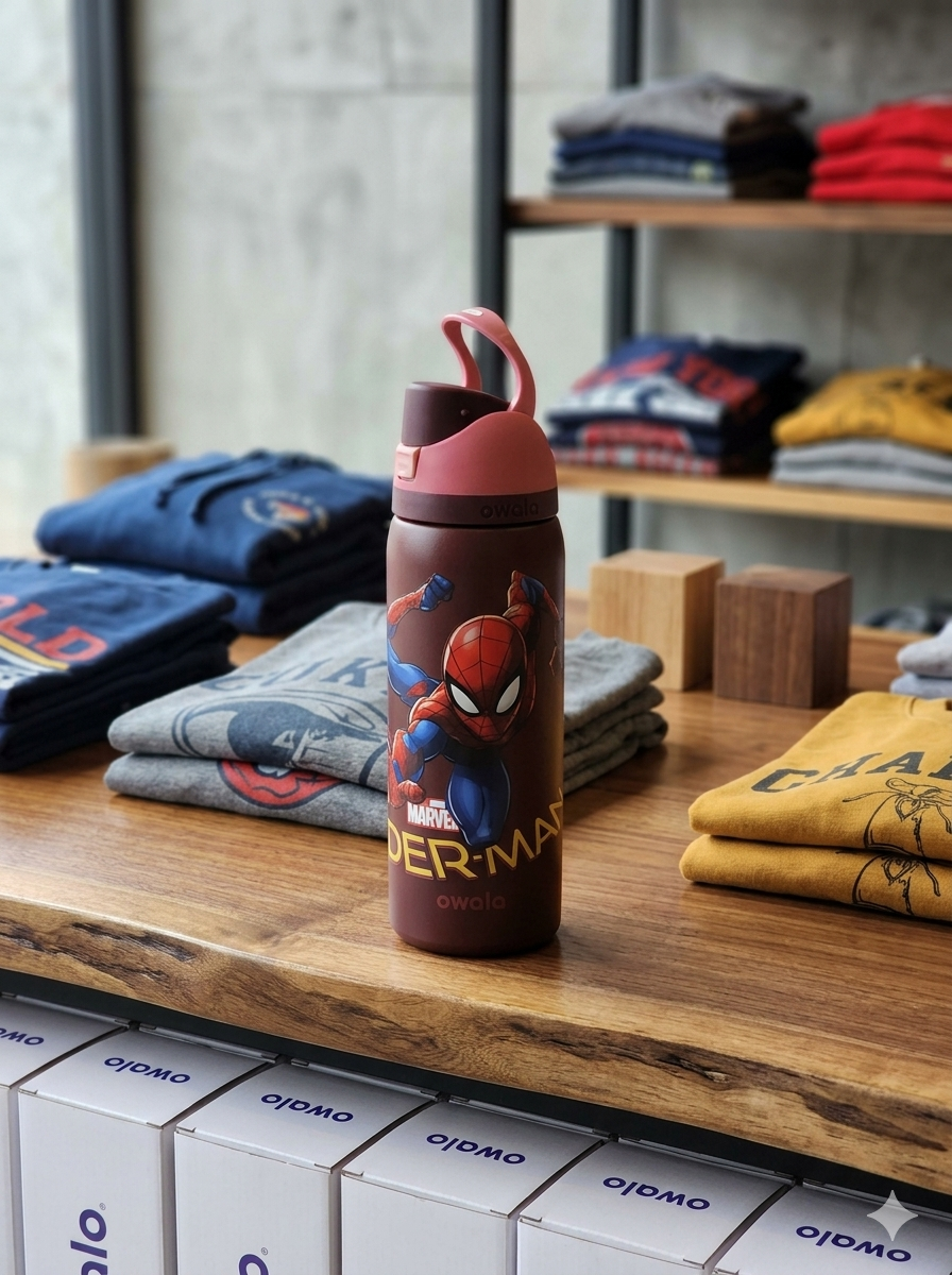 TERMO OWALA PERSONAJES 32OZ SPIDERMAN/VINO