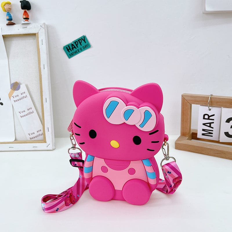 BOLSA KITTY CON CORREA FUCSIA