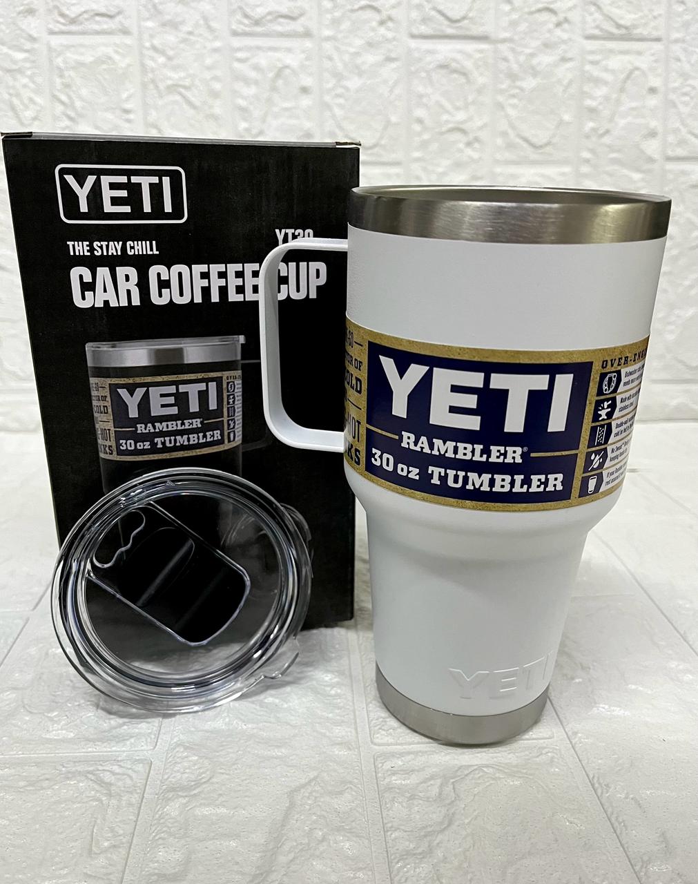 YETI 30 oz CON AGARRADERA BLANCO