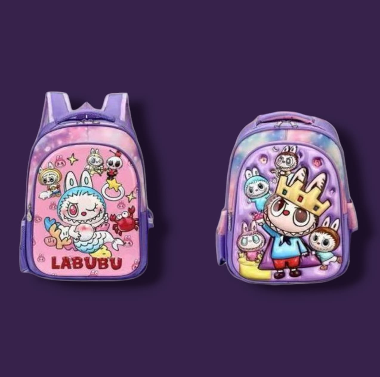 MOCHILA KINDER INFANTIL 3D NIÑA LABUBU