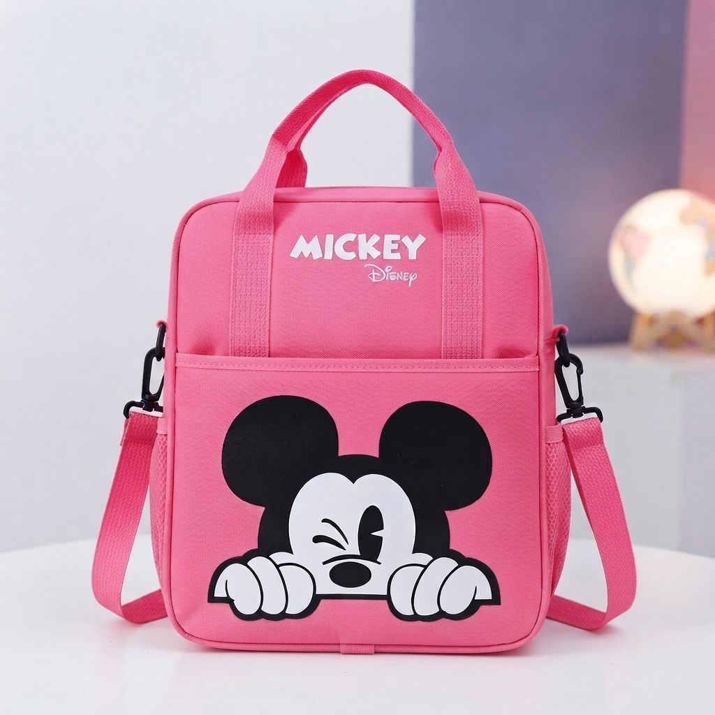 PAÑALERA MOCHILA MICKEY ROSA CHICLE