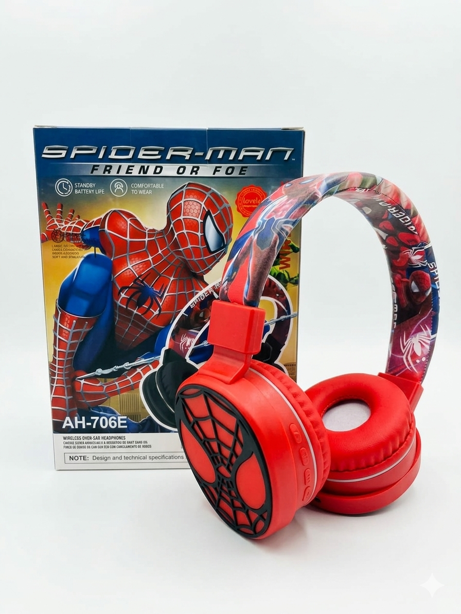 AURICULARES SPIDERMAN ROJO