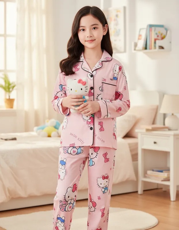 PIJAMA 2PZ PANTALON PERSONAJES KITTY #14