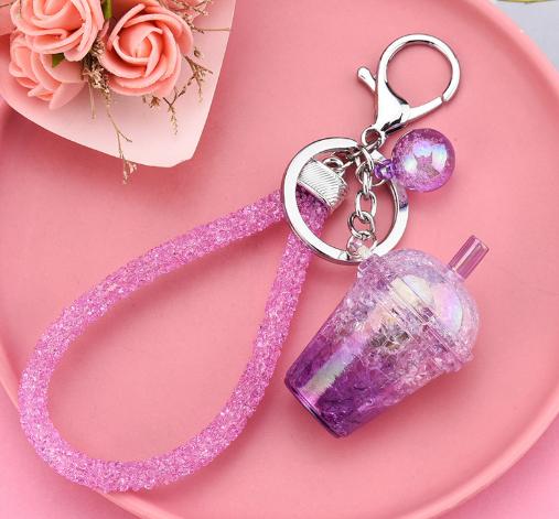 LLAVERO VASO FRAPPE MORADO