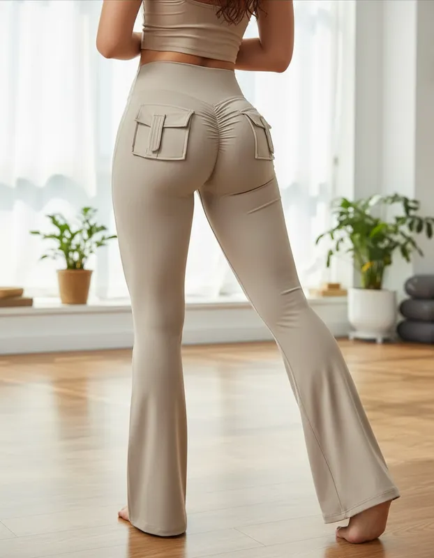 LEGGIN ACAMPANADO BOLSILLO TRASERO 08 BEIGE M