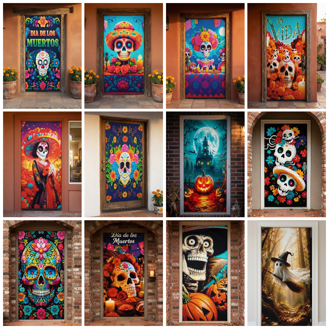 FUNDA CUBRE PUERTA HALLOWEEN