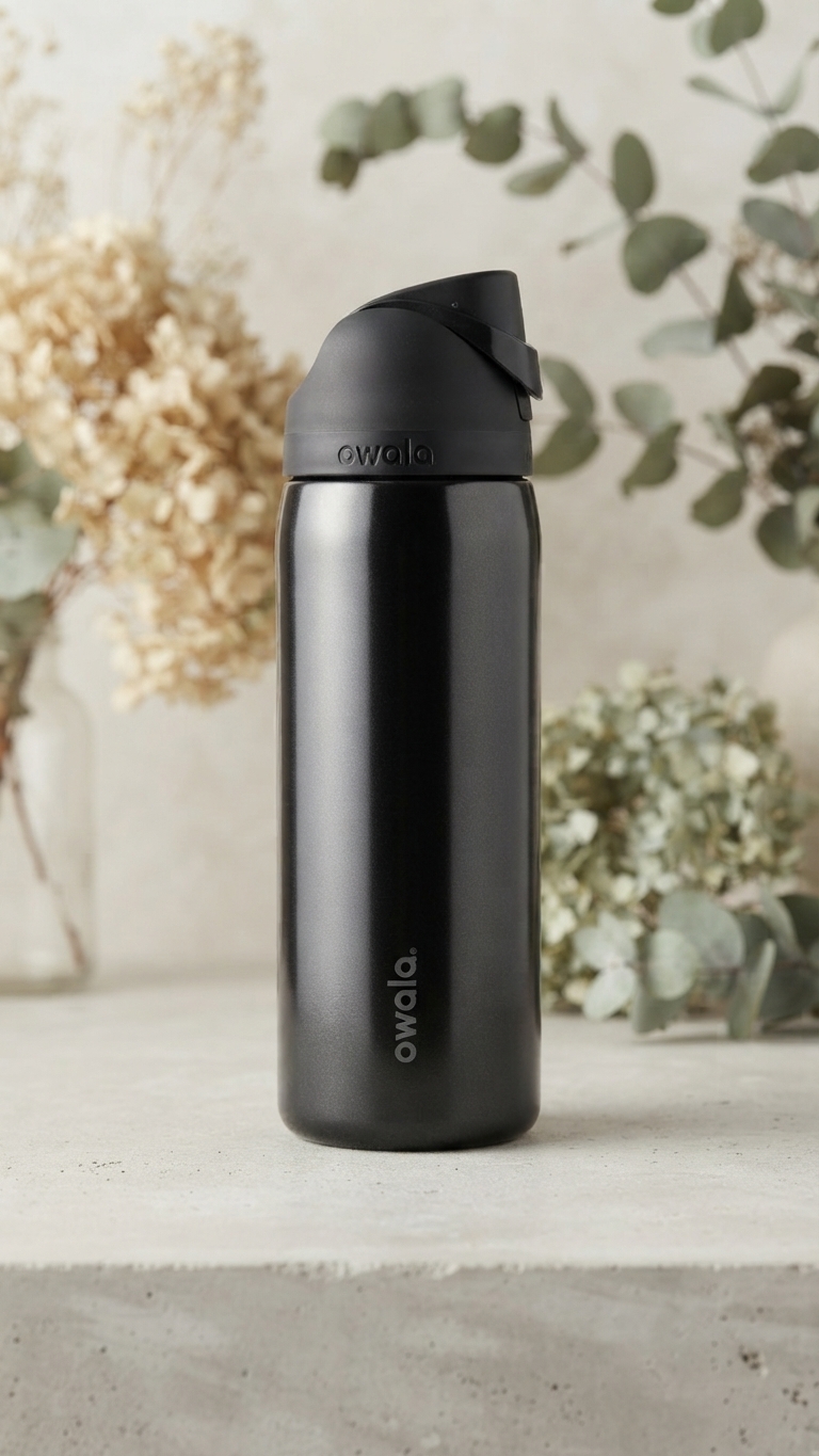 TERMO OWALA 32OZ METALICO NEGRO