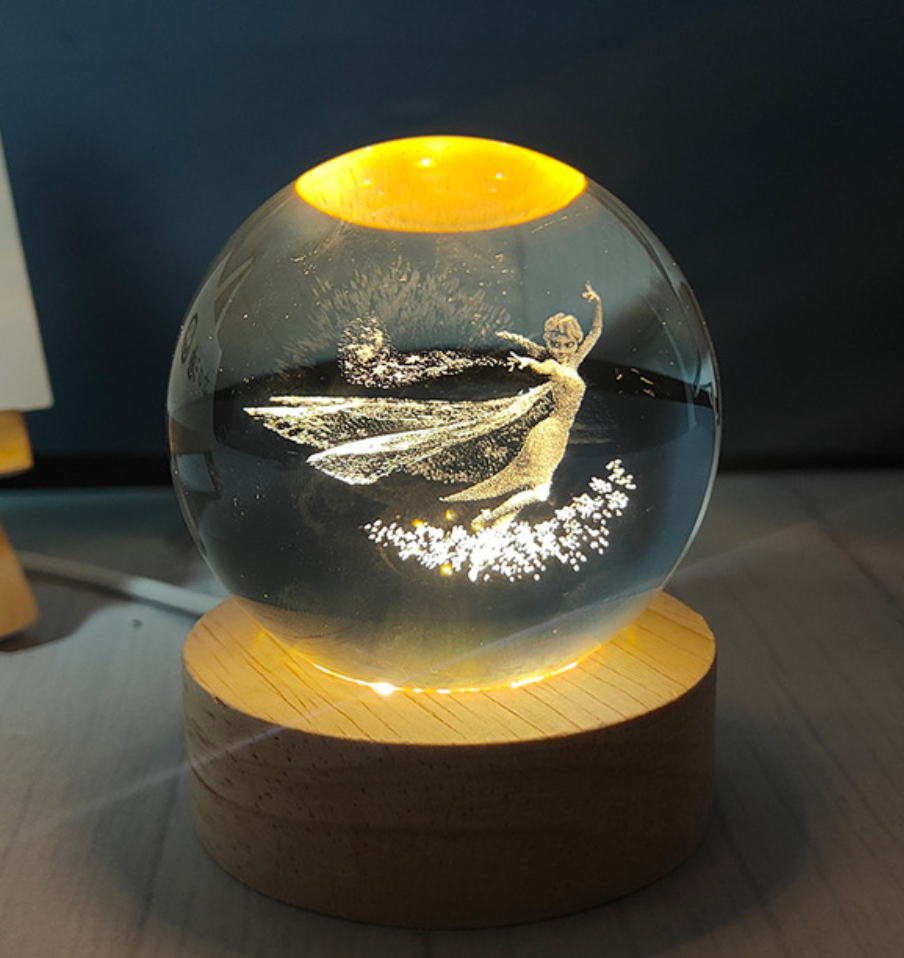 LAMPARA BOLA DE CRISTAL 8CM FROZEN
